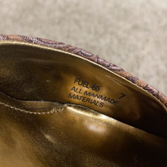 NWOT Brown Metallic beaded 3” ankle strap heels by Anne Michelle - size 7 - Picture 8 of 8